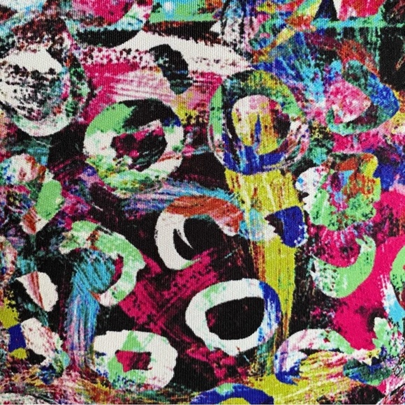 Isle Melis Kozan Scuba Dress Art To Wear Resort Cruise Stretch Mini Size Large L - Picture 2 of 9